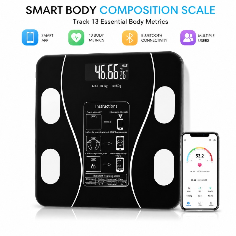 Smart Bluetooth Body Fat Scale - Digital Body Weight Scale review and price