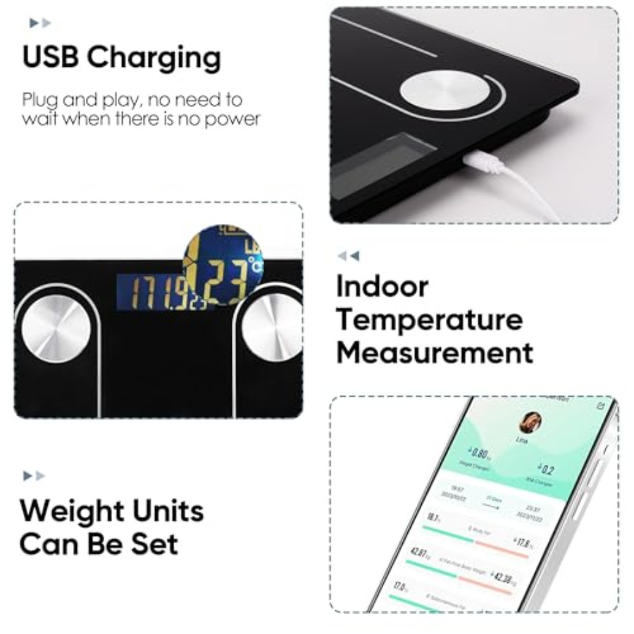 Smart Bluetooth Body Fat Scale - Digital Body Weight Scale review and price